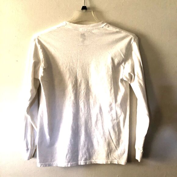 Billie Eilish White Orange Green Graffiti Long Sleeve T-Shirt M Unisex - Picture 2 of 4